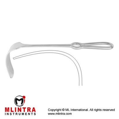 Mikulicz Liver Retractor Stainless Steel, 25 cm - 9 3/4" Blade Size 125 x 50 mm